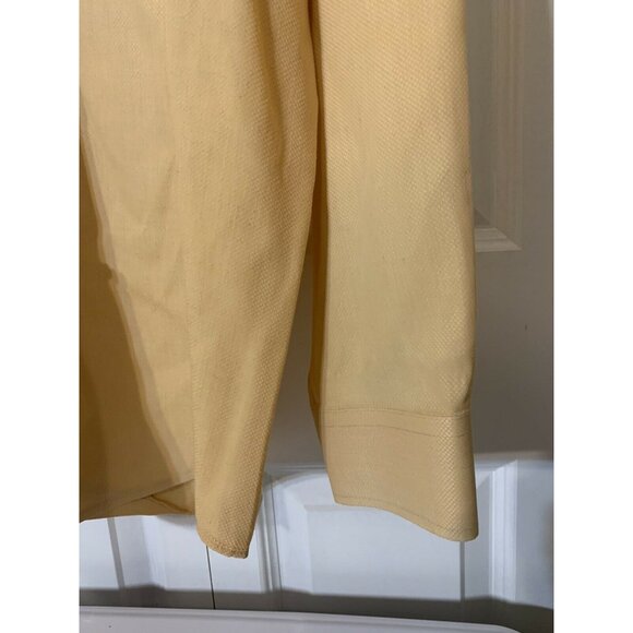 Giorgio Brutini Sz 16 34/35 Men‎ Ecru Yellow Long Sleeve Pocket Button Shirt - Picture 5 of 7